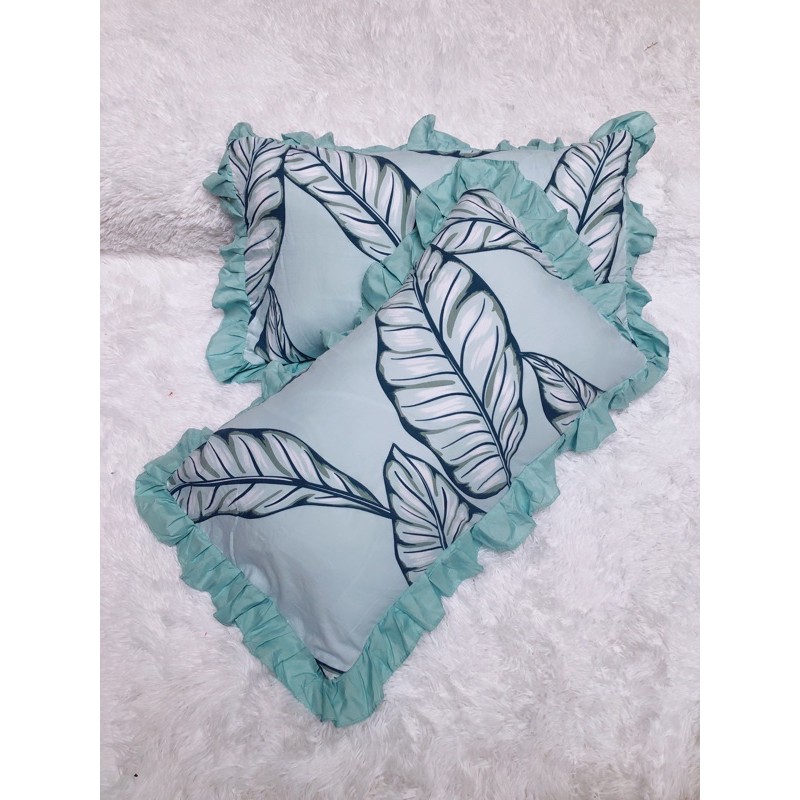 Vỏ gối đầu cotton đũi phối bèo tách sét từ bộ ga size 50-70cm