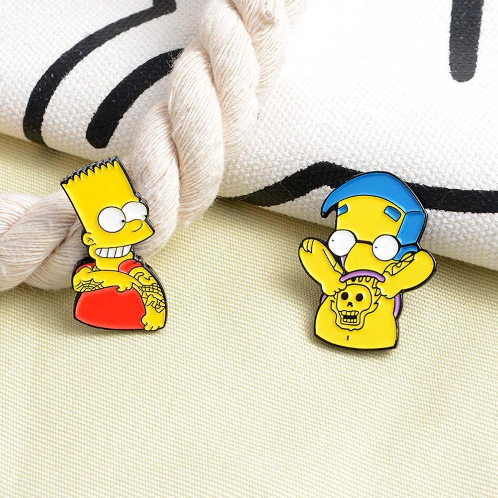 Ghim Cài Áo Kim Loại Hình Simpson Vui Nhộn