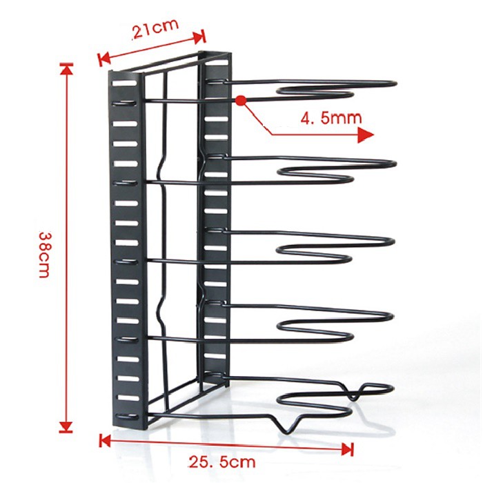 Giá Để Nồi 5 Tầng Màu Đen