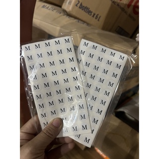 10 tờ tem size dán quần áo 1 tờ 50 tem*1 tập 10 tờ 500 miếng dán giá 3k