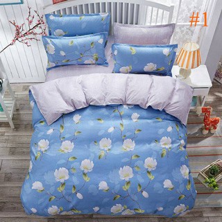 Bộ chăn ga gối đệm hoa cúc 4 món