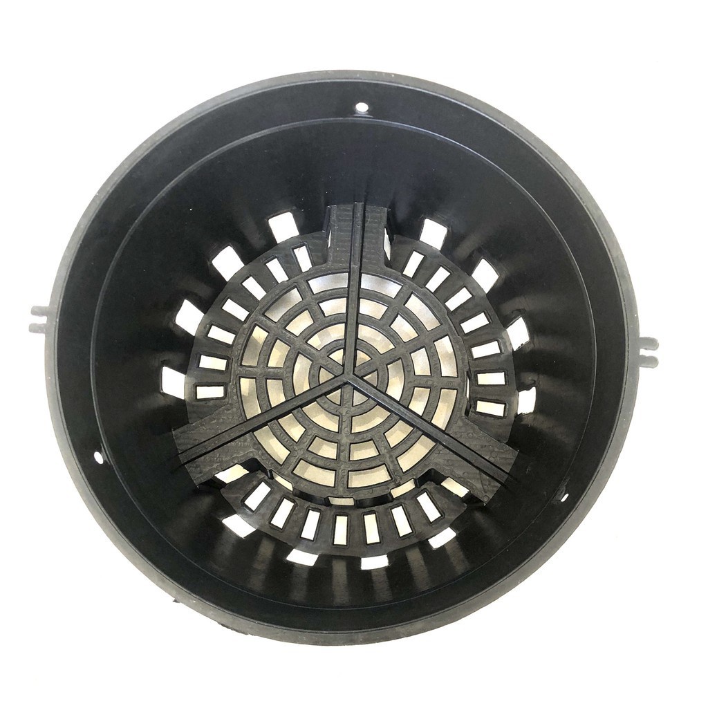 Chậu nhựa trồng lan đen  size F21