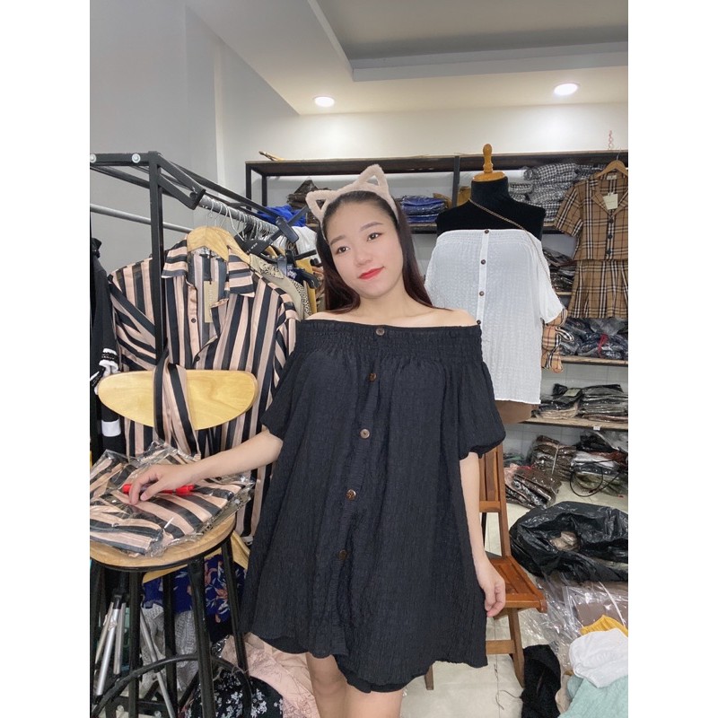 ( HÀNG MỚI VỀ)áo kiểu bigsize 60-90kg bet vai hàng sẵng hình thật