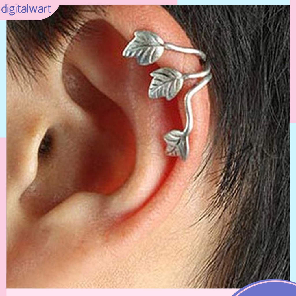 Khuyên vành tai đơn họa tiết chiếc lá phong cách cổ điển cá tính thời trang dành cho nữ