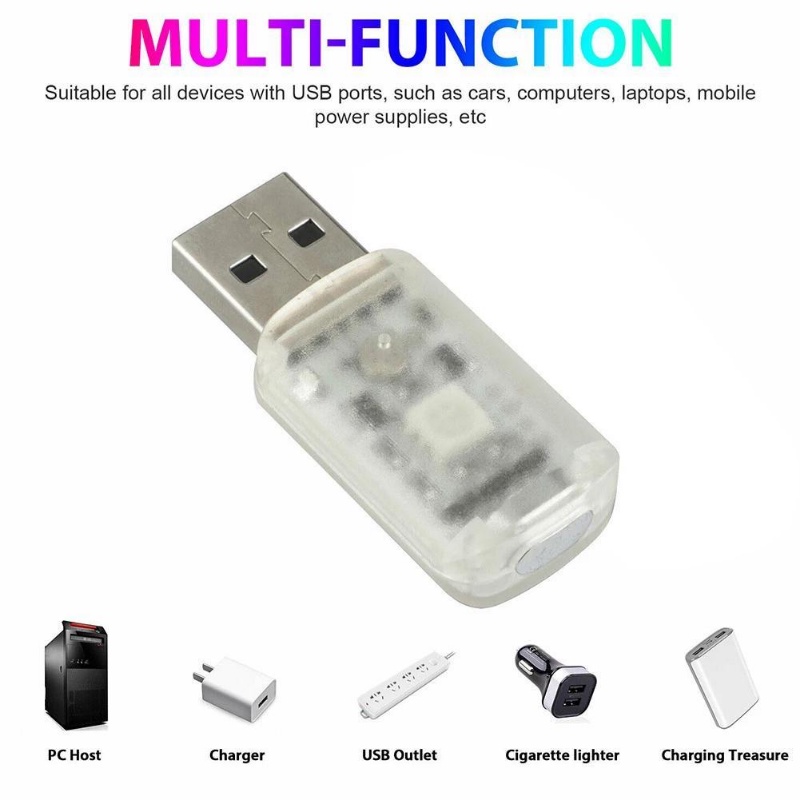 Đèn LED USB Nhiều Màu Điều Khiển Cảm Ứng Trang Trí Nội Thất Xe Hơi