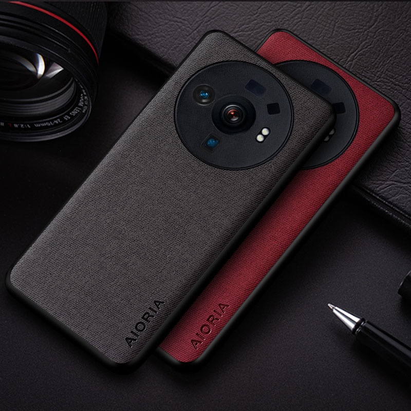 Ốp Lưng Cho Xiaomi 12S Ultra Pro coque Đơn Giản Nhẹ Bền Màu Trơn Dệt Da Cho Xiaomi 12s Ultra Case