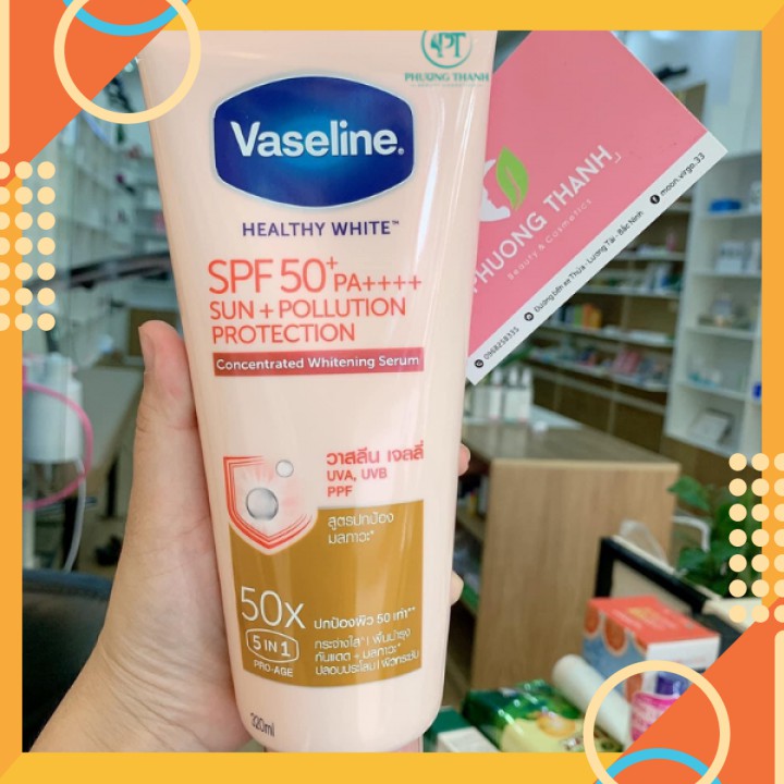 DƯỠNG THỂ trắng da Vaseline 50x SPF 50+ Thái Lan