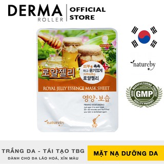 Mặt Nạ Sữa Ong Chúa Royal Jelly Essence Mask Sheet dưỡng da kháng khuẩn, tái tạo TBG - NATUREBY - HÀN QUỐC