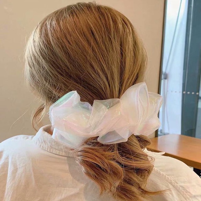 Dây buộc tóc, cột tóc scrunchies hologram