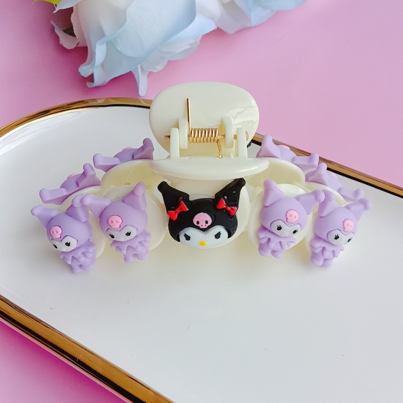 Kẹp Tóc Nhựa Hình Melody Cinnamoroll Melody Sanrio Kuromi PomPomPurin Dễ Thương Trang Trí Cho Học Sinh