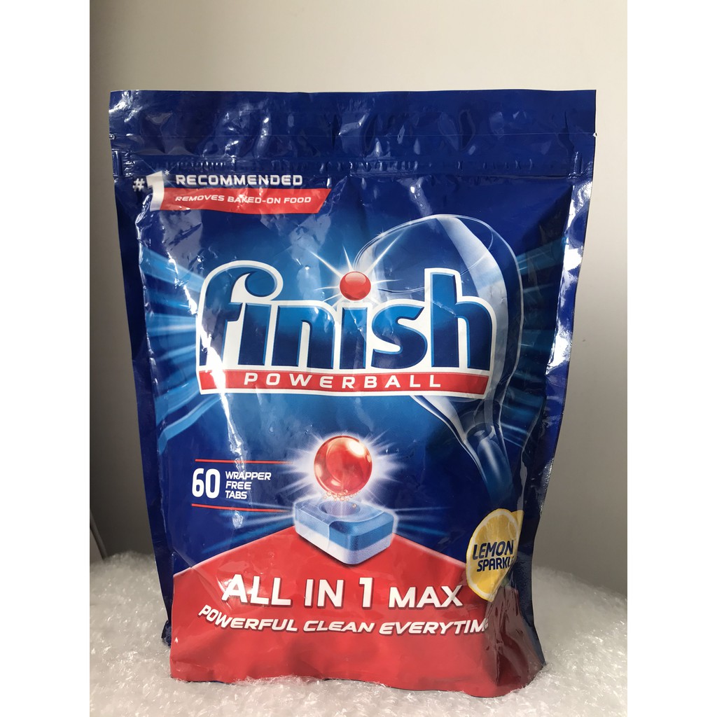 Viên rửa chén bát Finish All in 1 max túi 22v-30v-48v-60v-100v