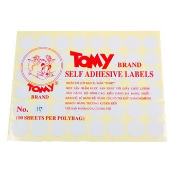 Giấy decal tomy A5 - các mã hình tròn (mã 114 - 118)