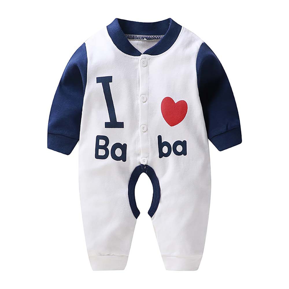 Jumpsuit Tay Dài Chất Cotton Cho Bé 0-2 Tuổi