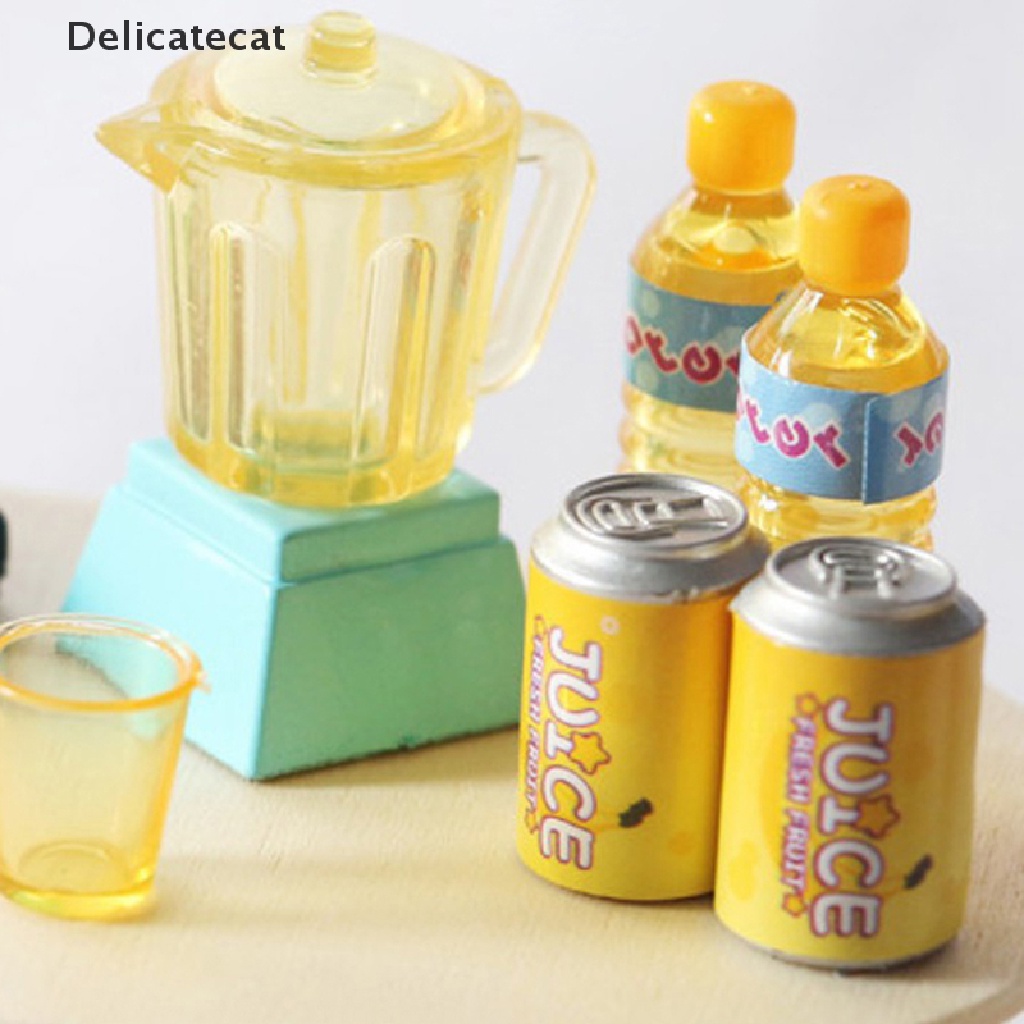 Bộ 6 Dụng Cụ Làm Nước Ép mini Tỉ Lệ 1 / 12 Cho Nhà Búp Bê
