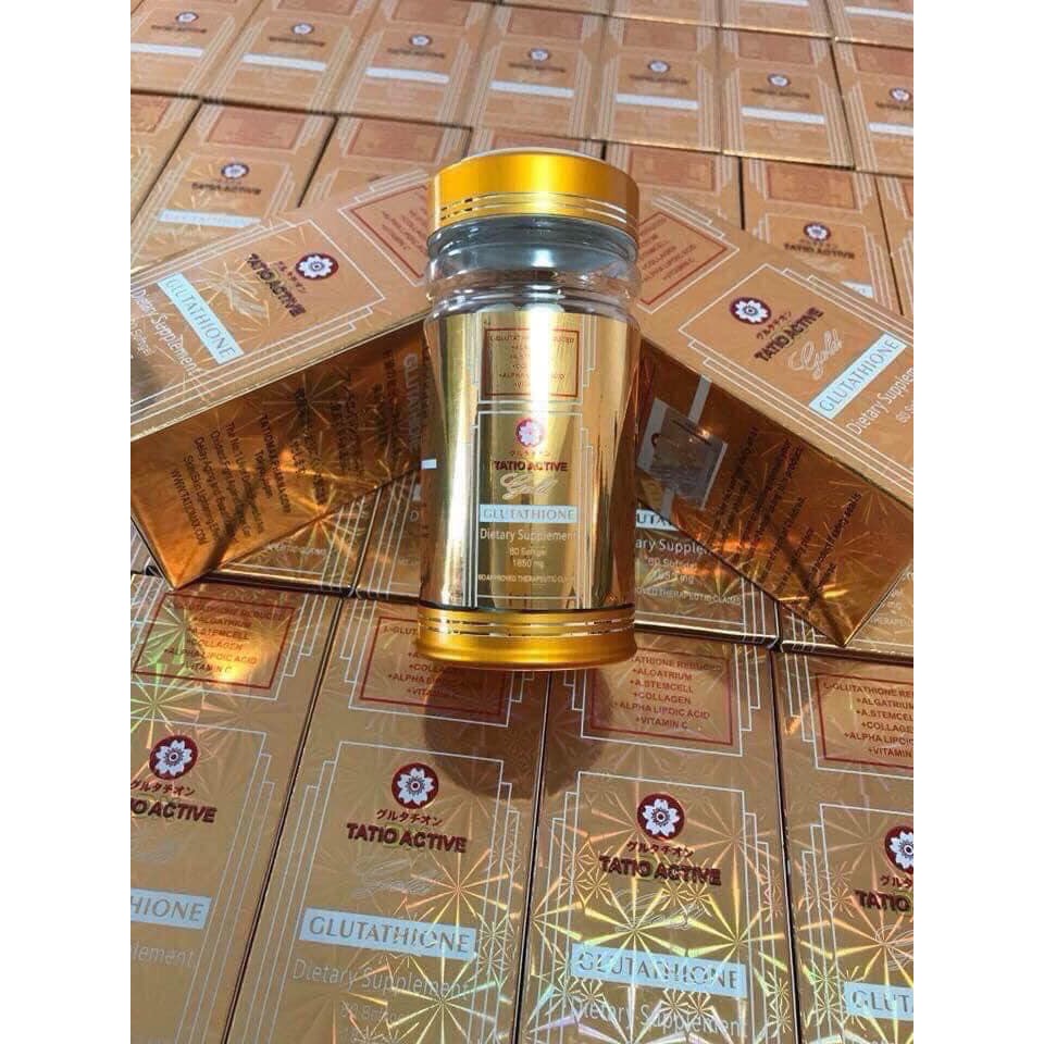 Viên Trắng Da Tatio Active Gold Glutathione Nhật Bản 1850mg