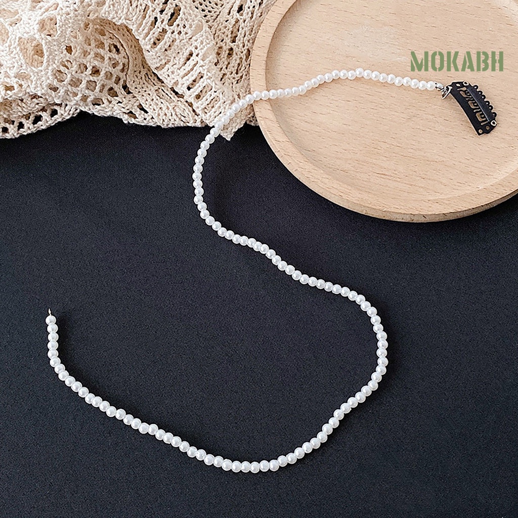 Băng Đô Cài Tóc Đính Ngọc Trai Giả Ngọt Ngào Cho Cô Dâu