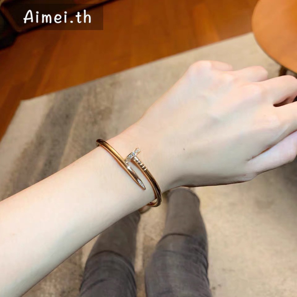 Vòng Đeo Tay Thép Titan Mạ Vàng Hồng 18k Thời Trang | Vòng Đeo Tay Làm Móng | Trang Sức Tay