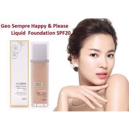 Kem Nền Trang Điểm Geo Sempre Happy &amp; Please Liquid Foundation 40ml - BB Cream Siêu Mịn