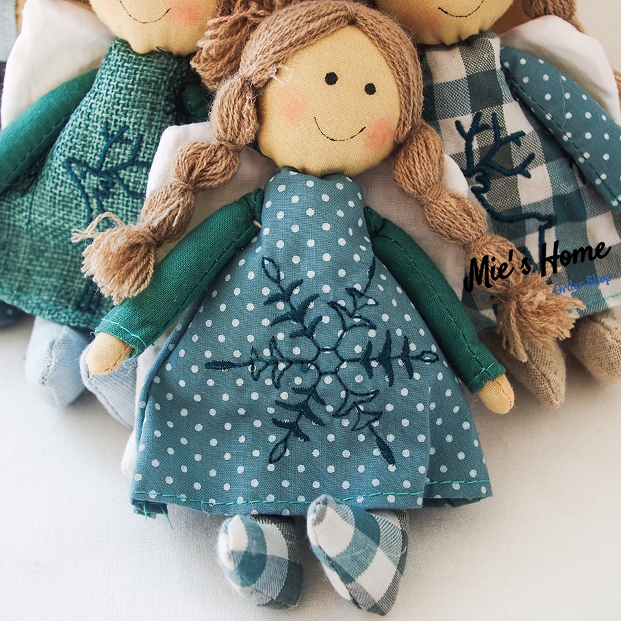 Bộ Kit tự thêu DIY búp bê Happy - thú nhồi bông tự làm, búp bê hộ mệnh - Handmade MIE Shop