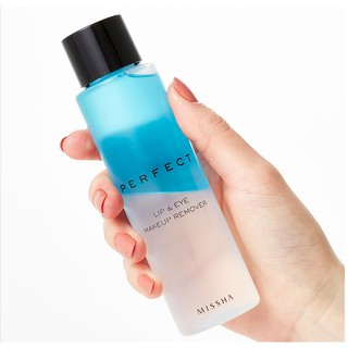 Mbc m05- nước tẩy trang mắt môi missha perfect lip & eye make-up remover 155ml