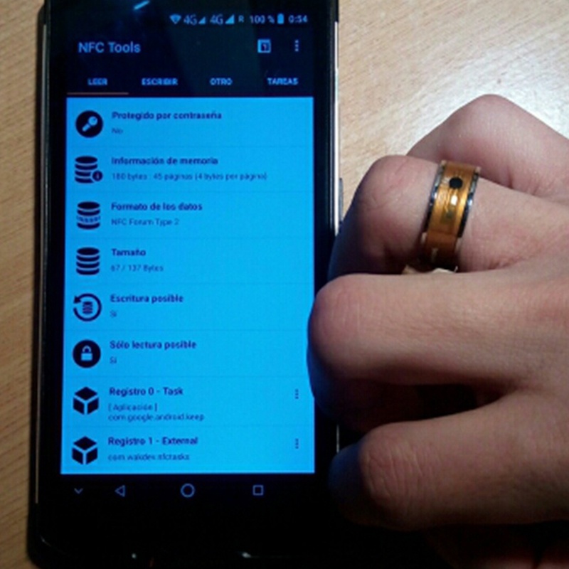 Nhẫn thép titan NFC công nghệ cao thông minh