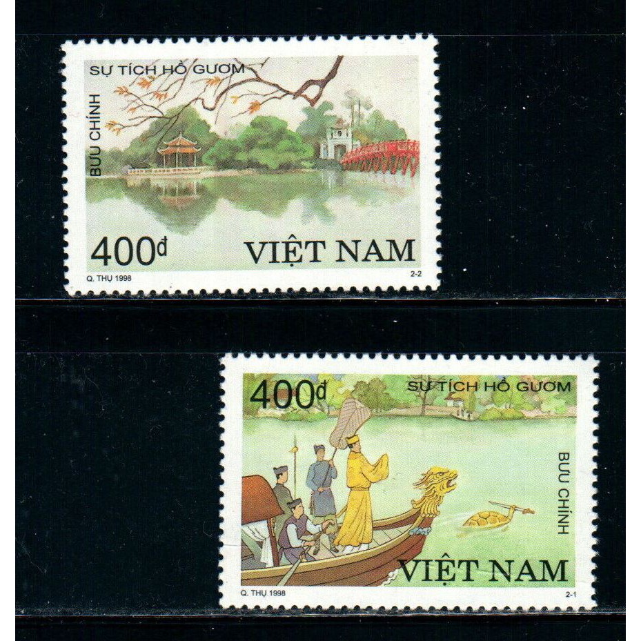 Tem sưu tập MS 788 Tem Việt Nam Sự tích Hồ Gươm 1998 ( 2 tem )