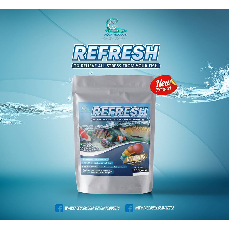 Vitamin REFRESH Dưỡng Cá dành cho mọi loại cá cảnh - HÀNG CÔNG TY