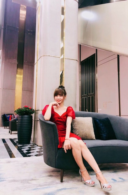 ĐẦM ĐỎ TAY LƯỚI - ĐẦM XOÈ - ĐẦM DỰ TIỆC | BigBuy360 - bigbuy360.vn