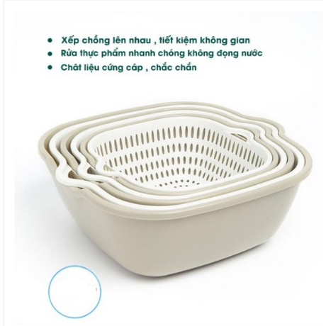 Bộ rổ vuông 2 lớp Việt Nhật MS:3288/3289/3290