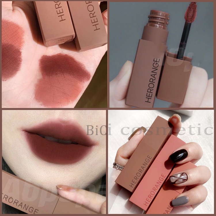 Son Kem Lì Vỏ Vuông HERORANGE Ver2 Matte Lip Color Nội Địa Trung Chính Hãng