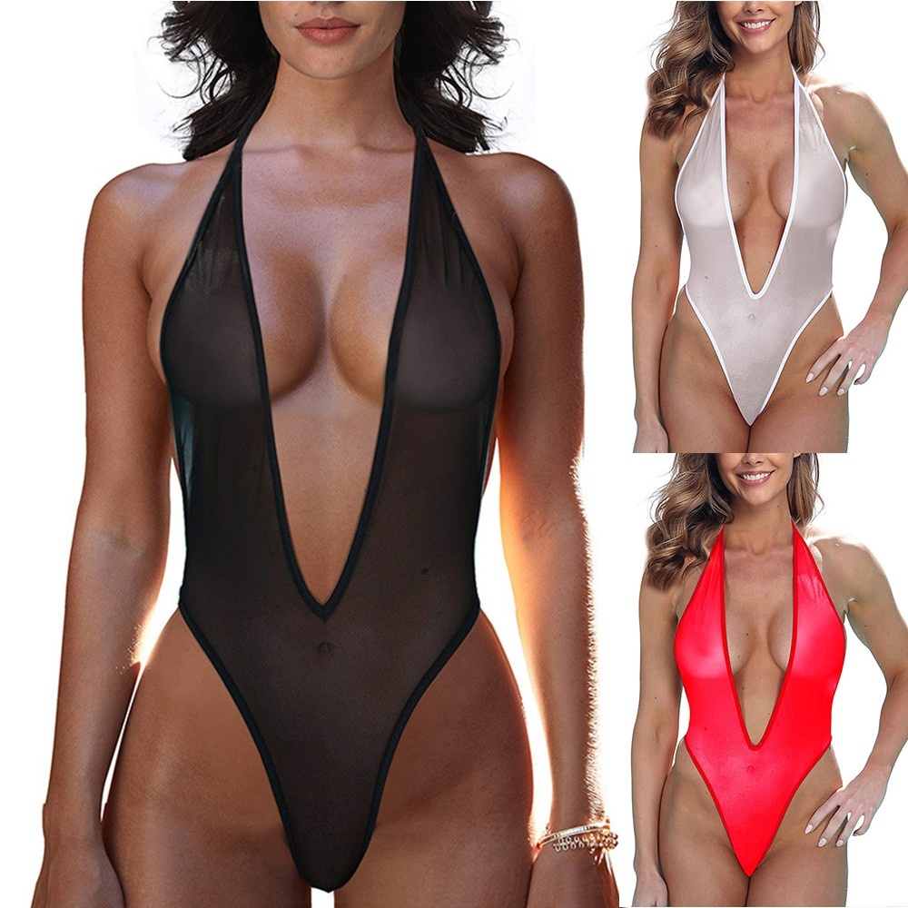 Quần Bikini Lưng Cao Trong Suốt Thoải Mái Cho Nữ