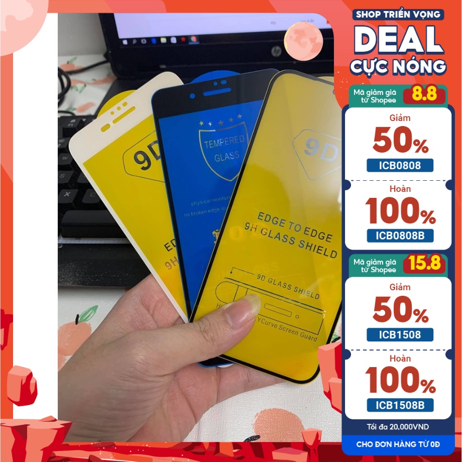 (FULL MÀN 9D-10D) Kính cường lực 6, 6sp ,7g , 8g ,7plus, 8plus, X ,Xs ,Xsmax,11pro , 11promax