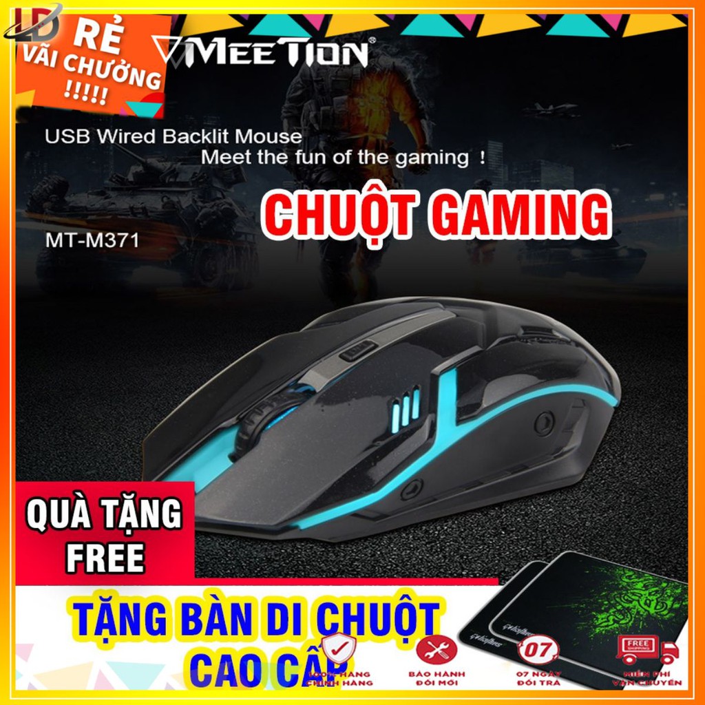 Chuột Gaming chính hãng Meetion M371 (Tặng kèm bàn di chuột cao cấp)