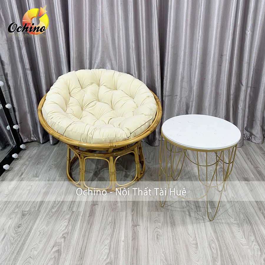 Ghế Thư Giãn Papasan - Ghế Mây Tự Nhiên Trang Trí Nhà Cửa Home Stay Cafe ( Nệm Được Chọn Màu ) ￼