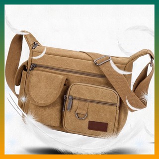 [SALE] Túi Đeo Chéo Nam Nhiều Ngăn Vải Canvas Siêu Bền N6019