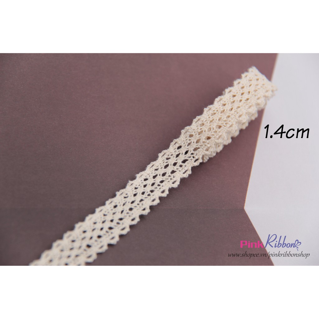 Ren zakka màu kem 1.4cm