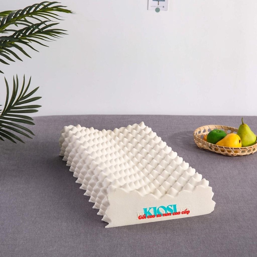 Gối cao su tự nhiên, Gối siêu mềm đàn hồi Kiosi K68 - Hàng chính hãng bảo hành 1 đổi 1 Mẫu mới 2021