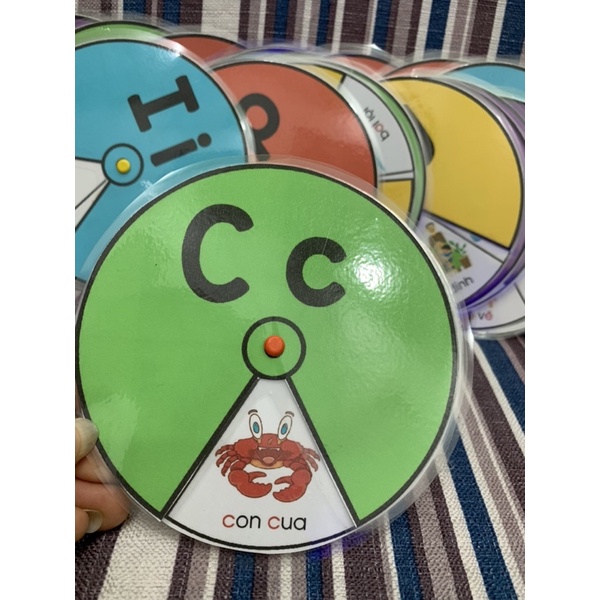 ☘️Học Liệu Đĩa xoay chữ cái☘️cho bé làm quen chữ cái tiếng việt