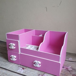 Kệ mỹ phẩm max 35cm size lớn màu hồng
