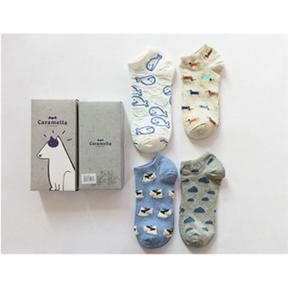 [Tit] 🍀Set Tất Caramella 4 đôi 🍓FREESHIP🍓 kèm hộp đựng cực yêu cho các nàng thơ