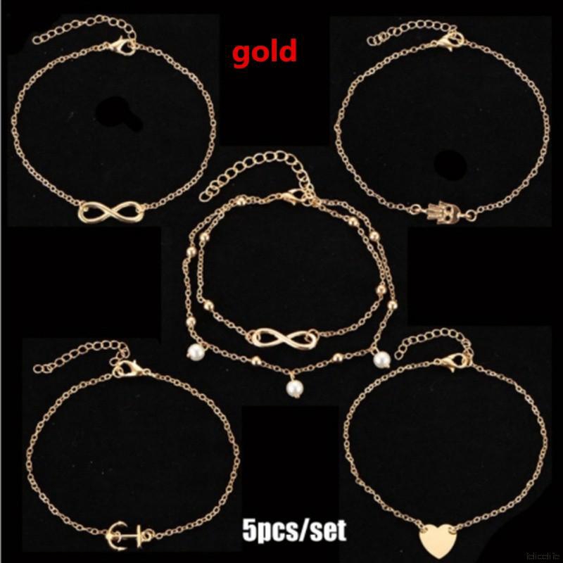 Set 5 lắc tay/ chân thời trang cho nữ | BigBuy360 - bigbuy360.vn