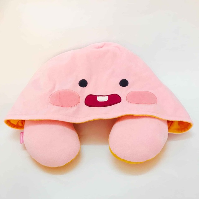 Gối cổ có nón, trùm đầu 2 mặt Kakao Friends .