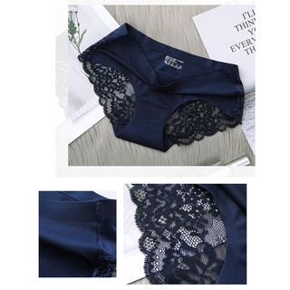 Set 3 Quần Lót Nữ Su Lụa Mềm Mại Phối Ren Gợi Cảm | Đáy Kháng Khuẩn Chất Đẹp Mặc Êm Ái Dễ Chịu Co Giãn Tốt
