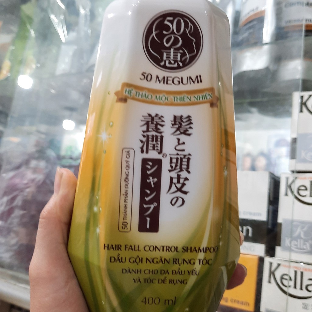 Dầu Gội 50 Megumi Ngăn Ngừa Rụng Tóc Cho Tóc Yếu 400ml Hair Fall Control Shampoo