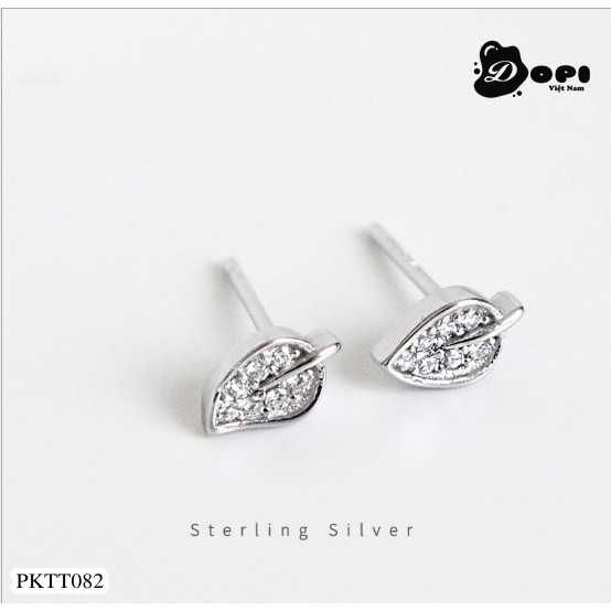 Bông tai bạc S925 hình chiếc lá