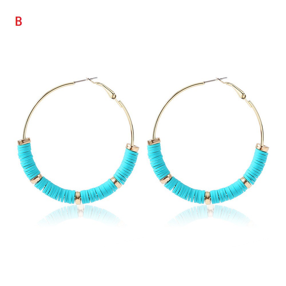 Bông Tai Tròn Chữ C Phong Cách Bohemian