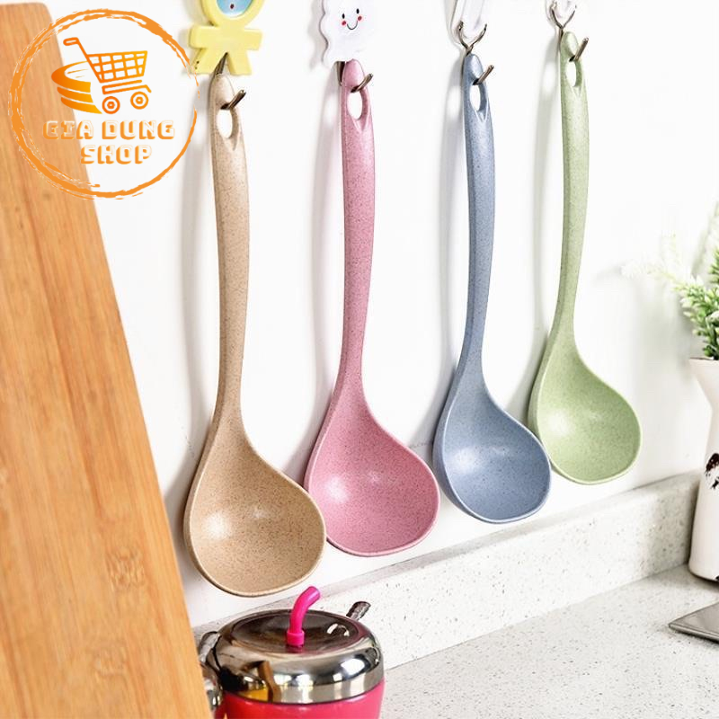 Muỗng Môi Vá Múc Canh Nhựa Lúa Mạch An Toàn Cho Gia Đình Khi sử Dụng