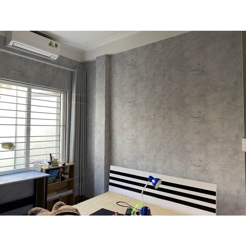 Giấy Dán Tường Hàn Quốc Bê Tông Xi Măng bề mặt nhám sần dài 15,6 x rộng 106cm=16,5m2