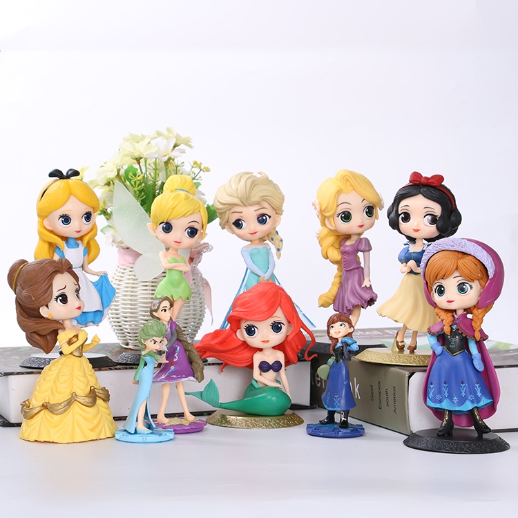 [Spot] Búp bê công chúa Disney đầu to trang trí bánh kem