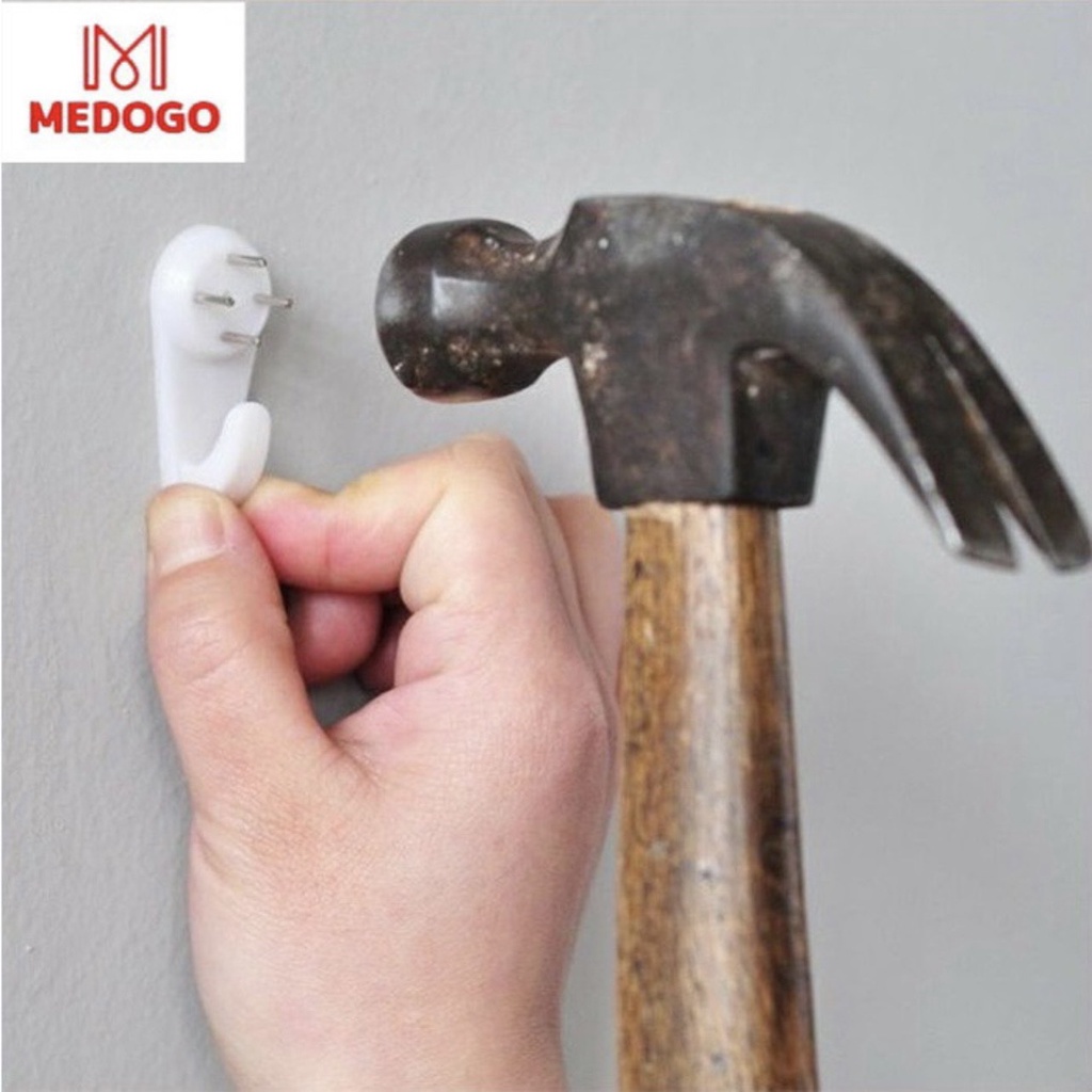 Móc treo 4 chân treo tường treo khung ảnh, giỏ hoa, đồ dùng không cần khoan tường MEDOGO